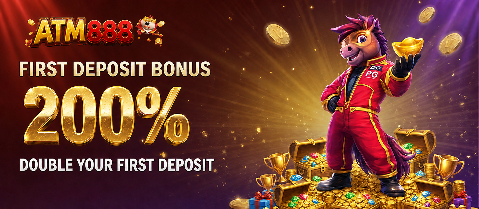 First deposit bonus 200%